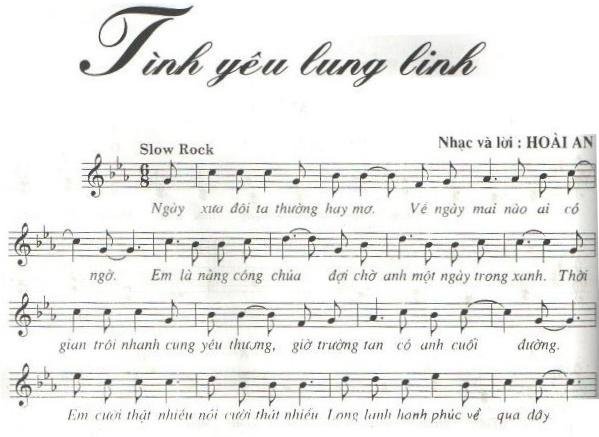 Sheet nhạc Tình Yêu Lung Linh
